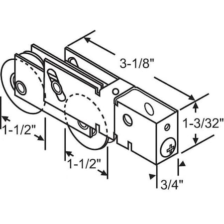 Patio Door Roller Tandem